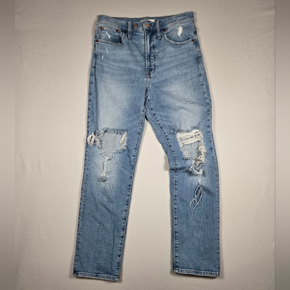 Madewell The Perfect Vintage Jean Distressed Ripped Denim W28 L26